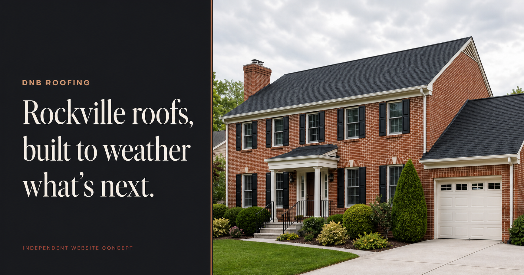 DNB Roofing website concept preview